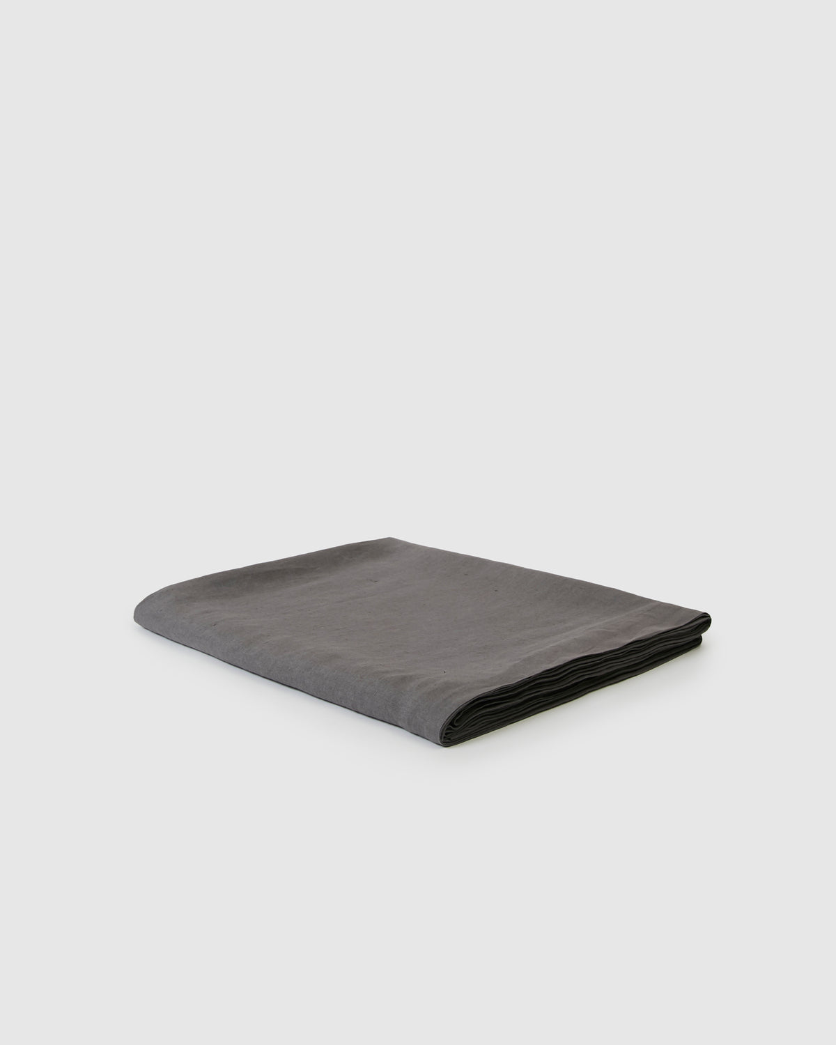 Babette Linen Tablecloth in Ash Gray side-shot