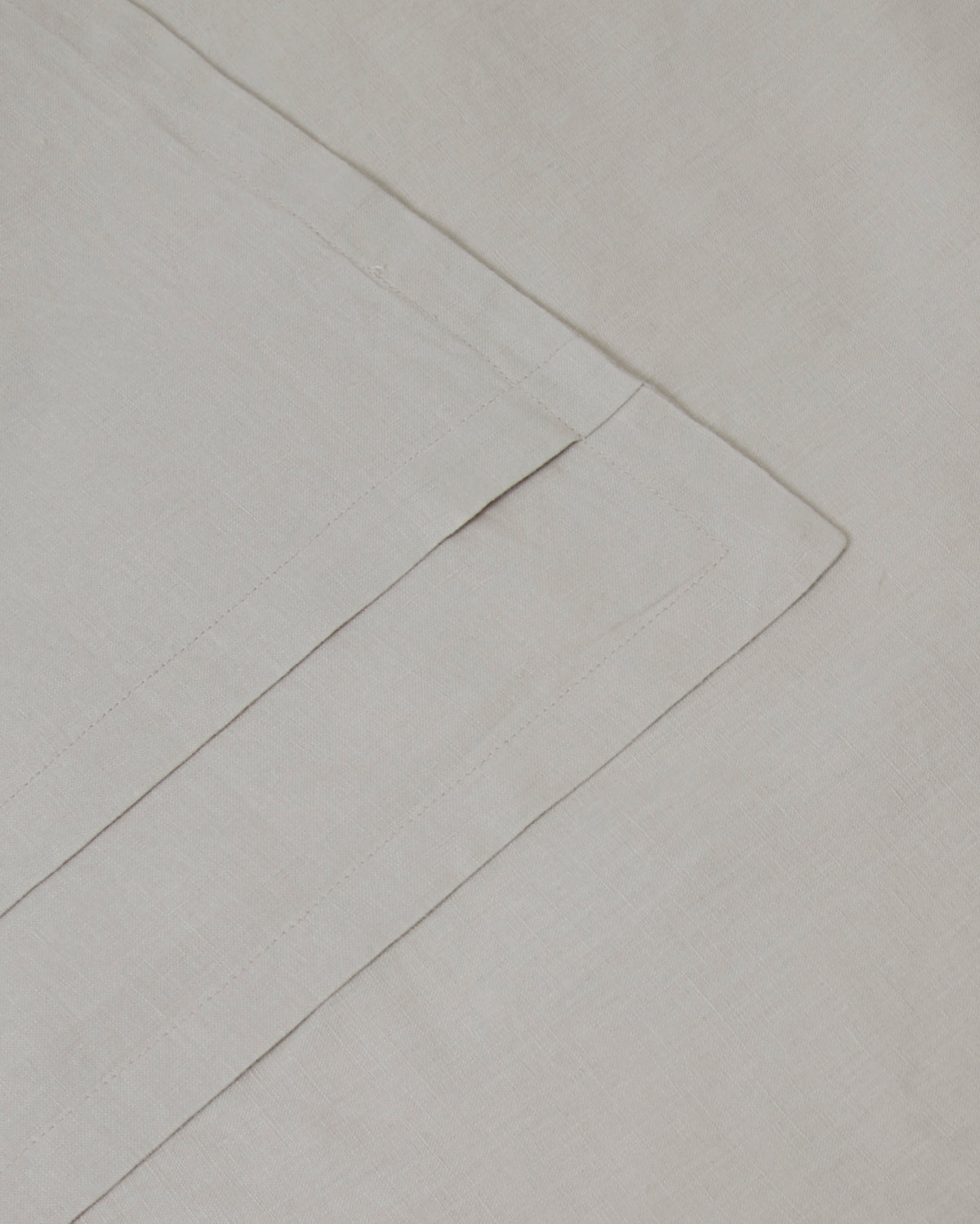 Close-up of light dove gray pair of pillowcases