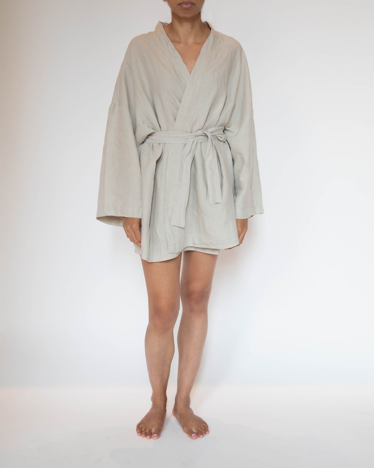 Frances Short French Linen Robe