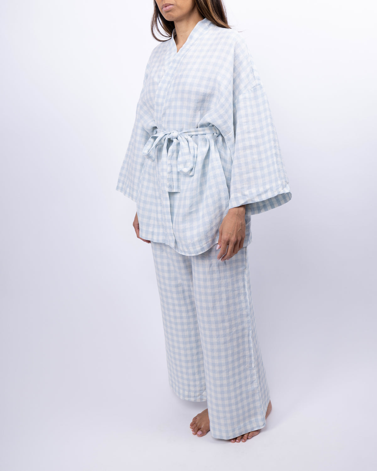 Naoko Linen Kimono Sleepwear Set
