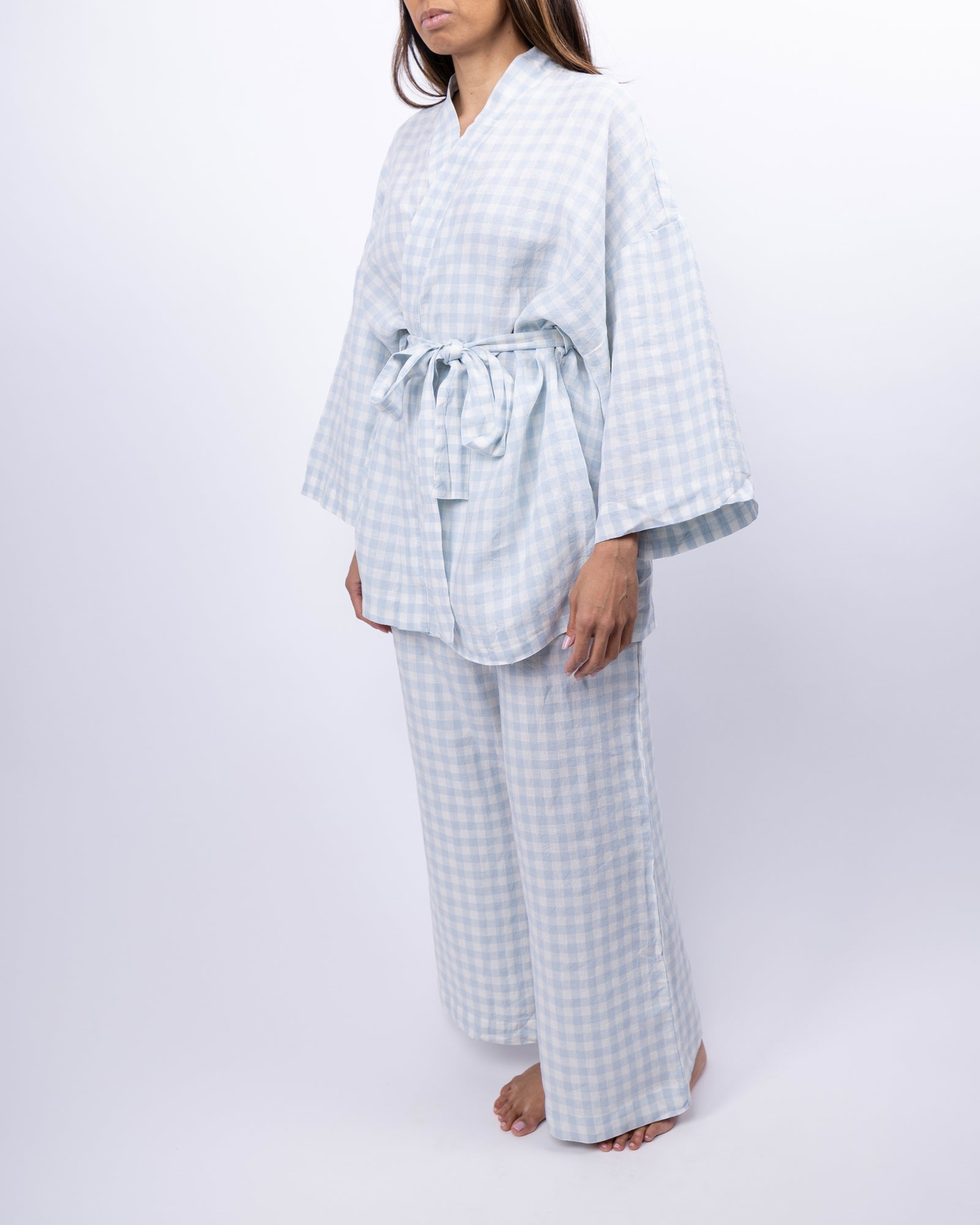 Naoko Linen Kimono Sleepwear Set