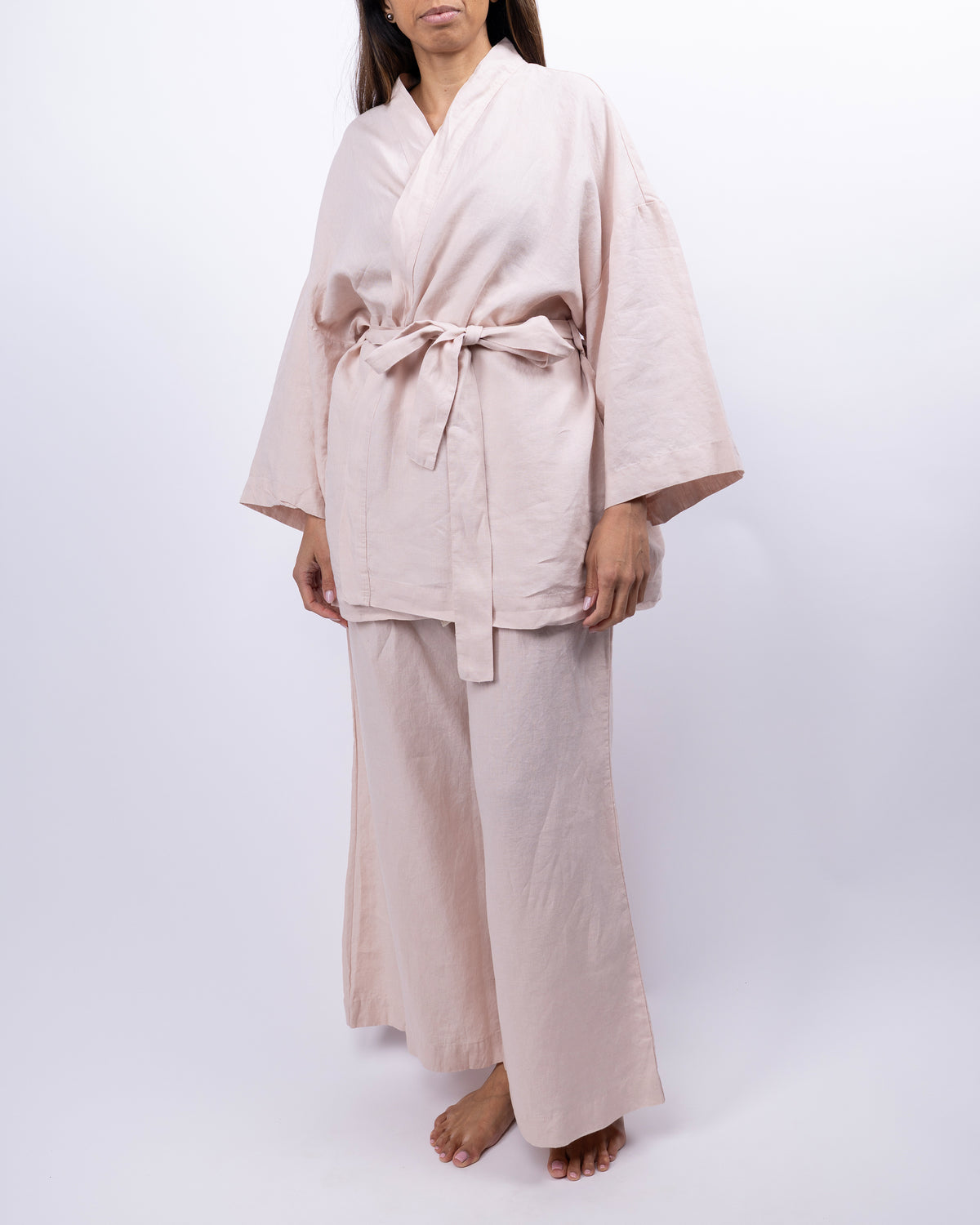 Naoko Linen Kimono Sleepwear Set