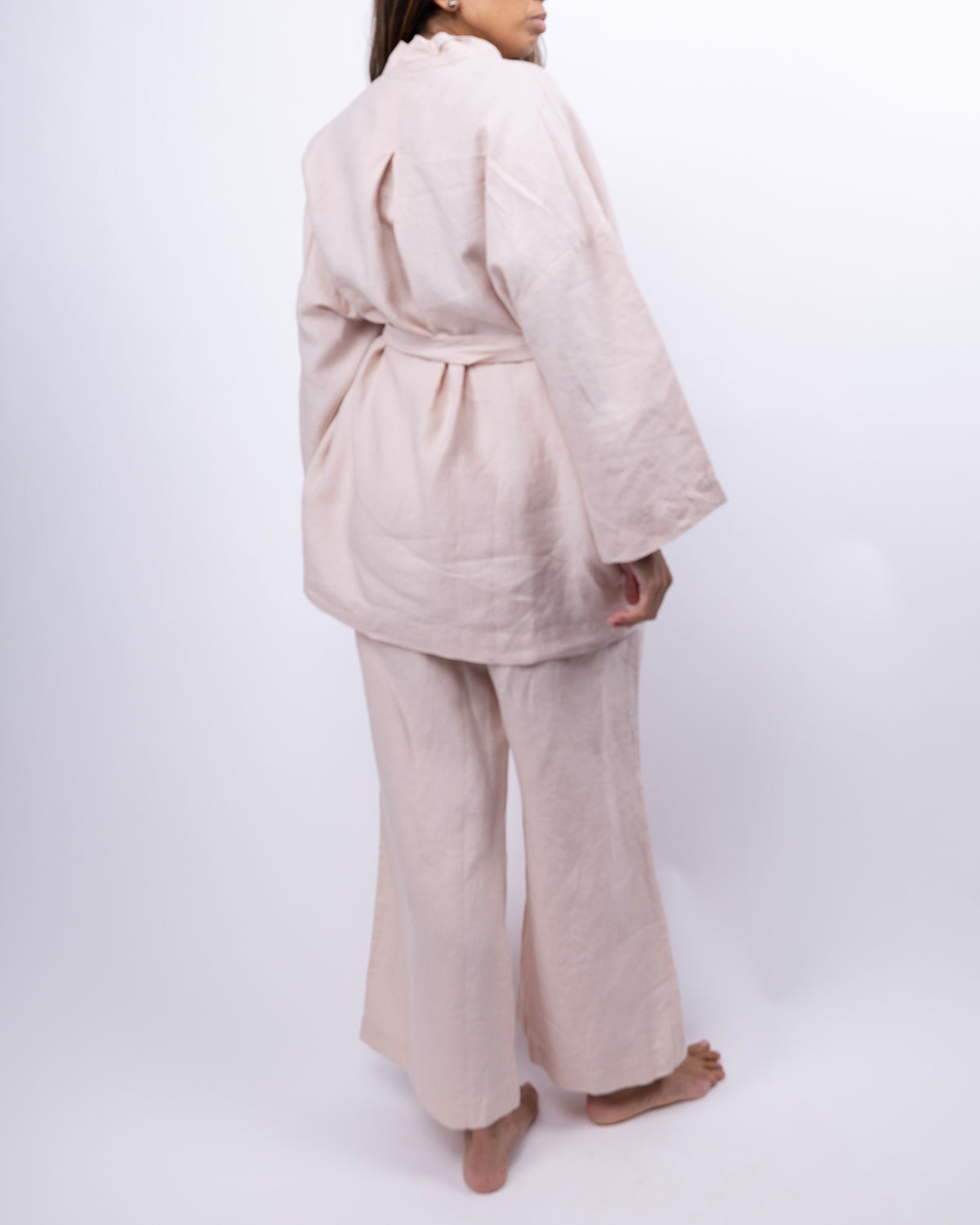 Naoko Linen Kimono Sleepwear Set
