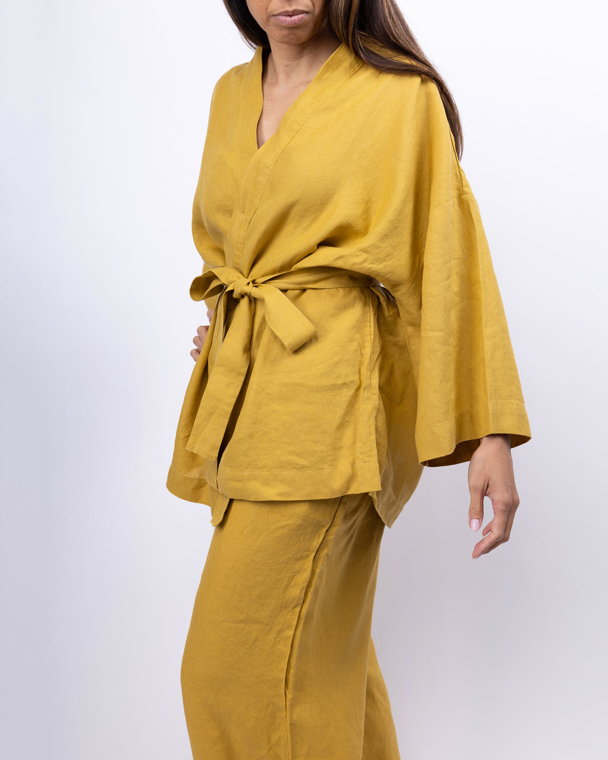 Naoko Linen Kimono Sleepwear Set