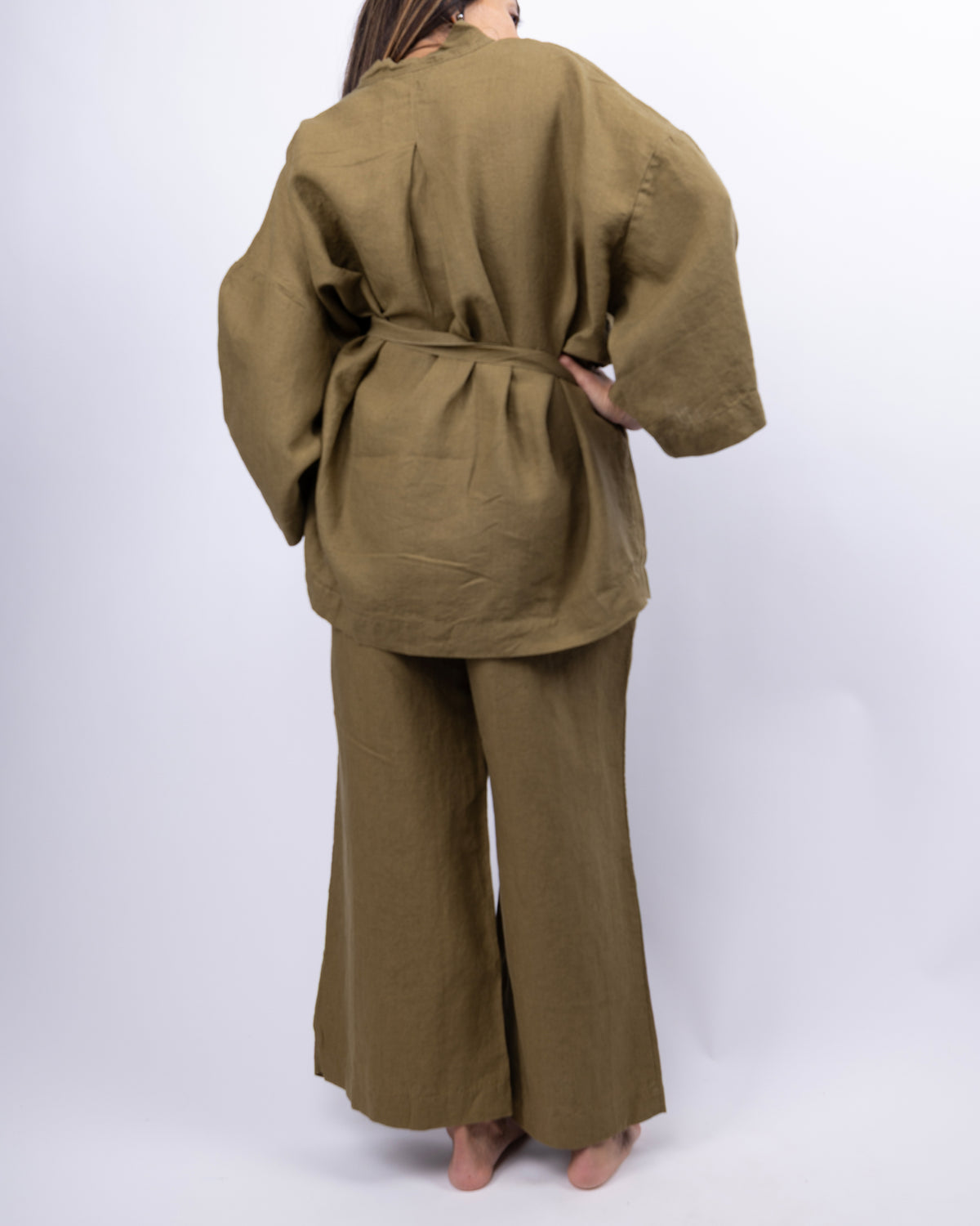 Naoko Linen Kimono Sleepwear Set