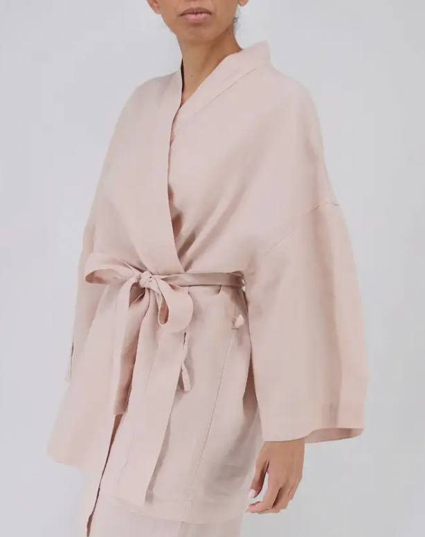 Naoko Linen Kimono Sleepwear Set