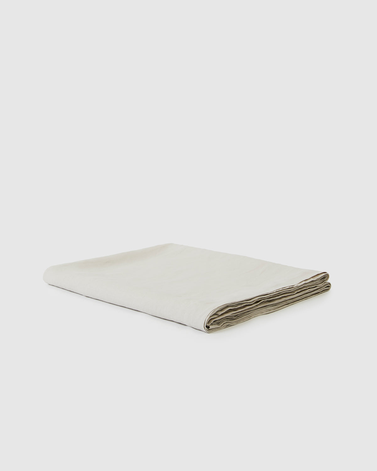 Babette Linen Tablecloth in Dove Gray side-shot