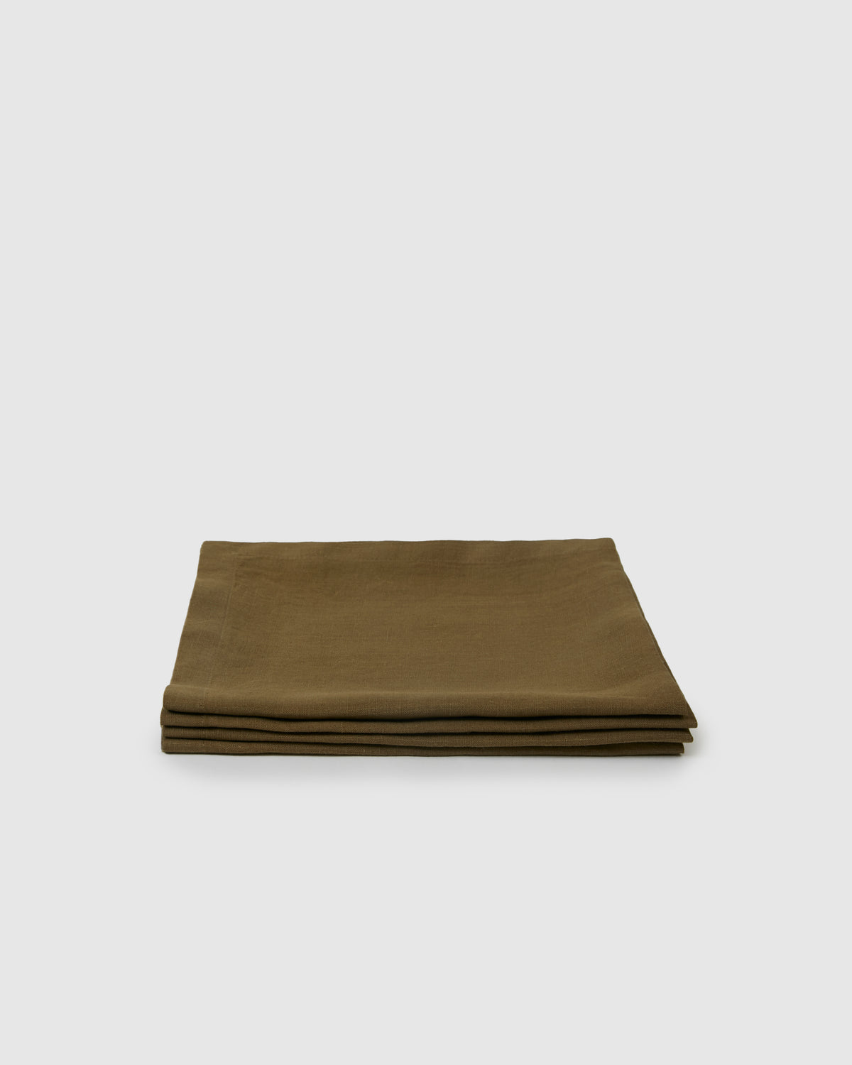 Berkeley Linen Table Napkins  (Set of 4) - Moss side-shot