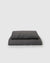 Image of dark gray storm flat and fitted sheet set