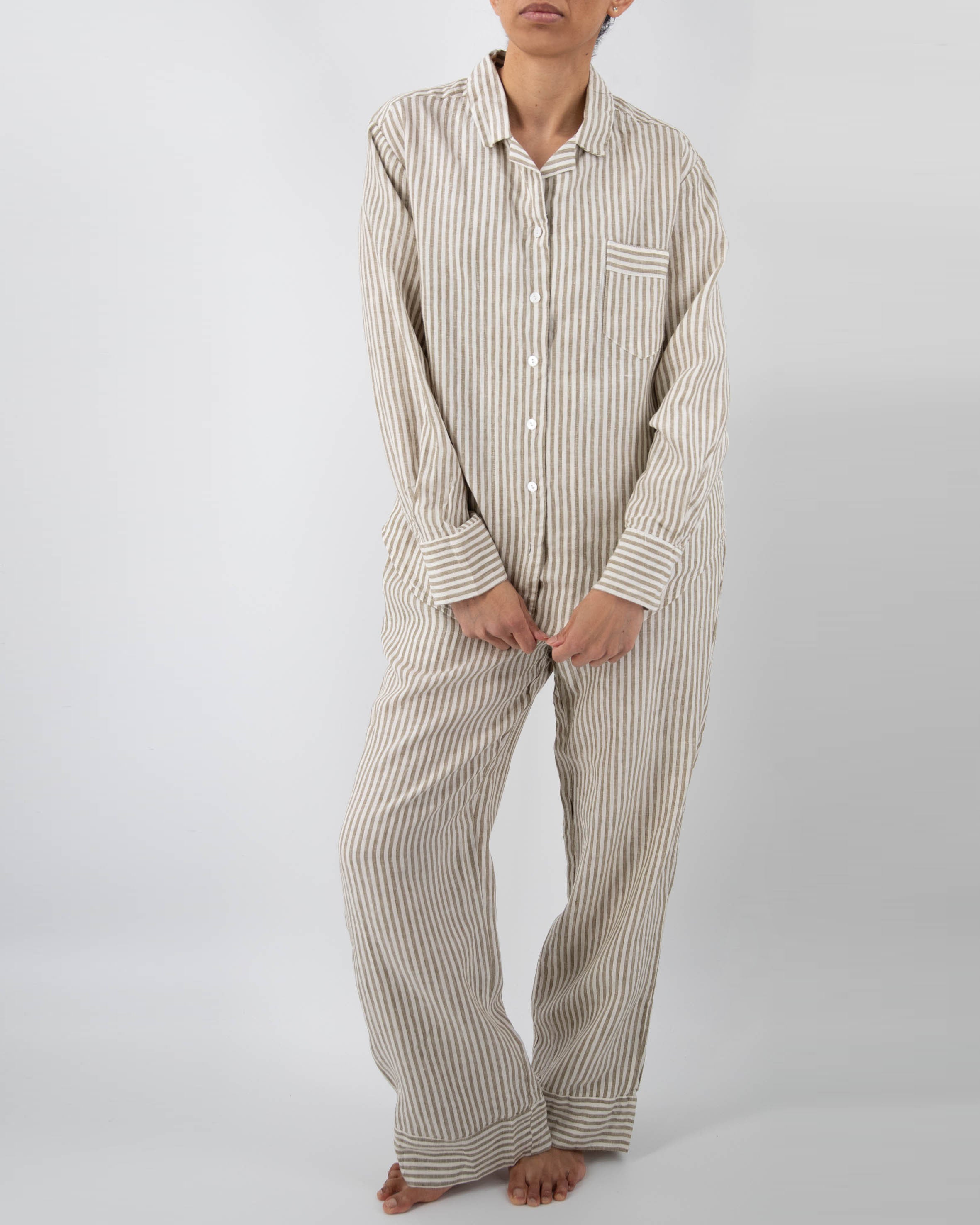 Naya striped linen pajama set