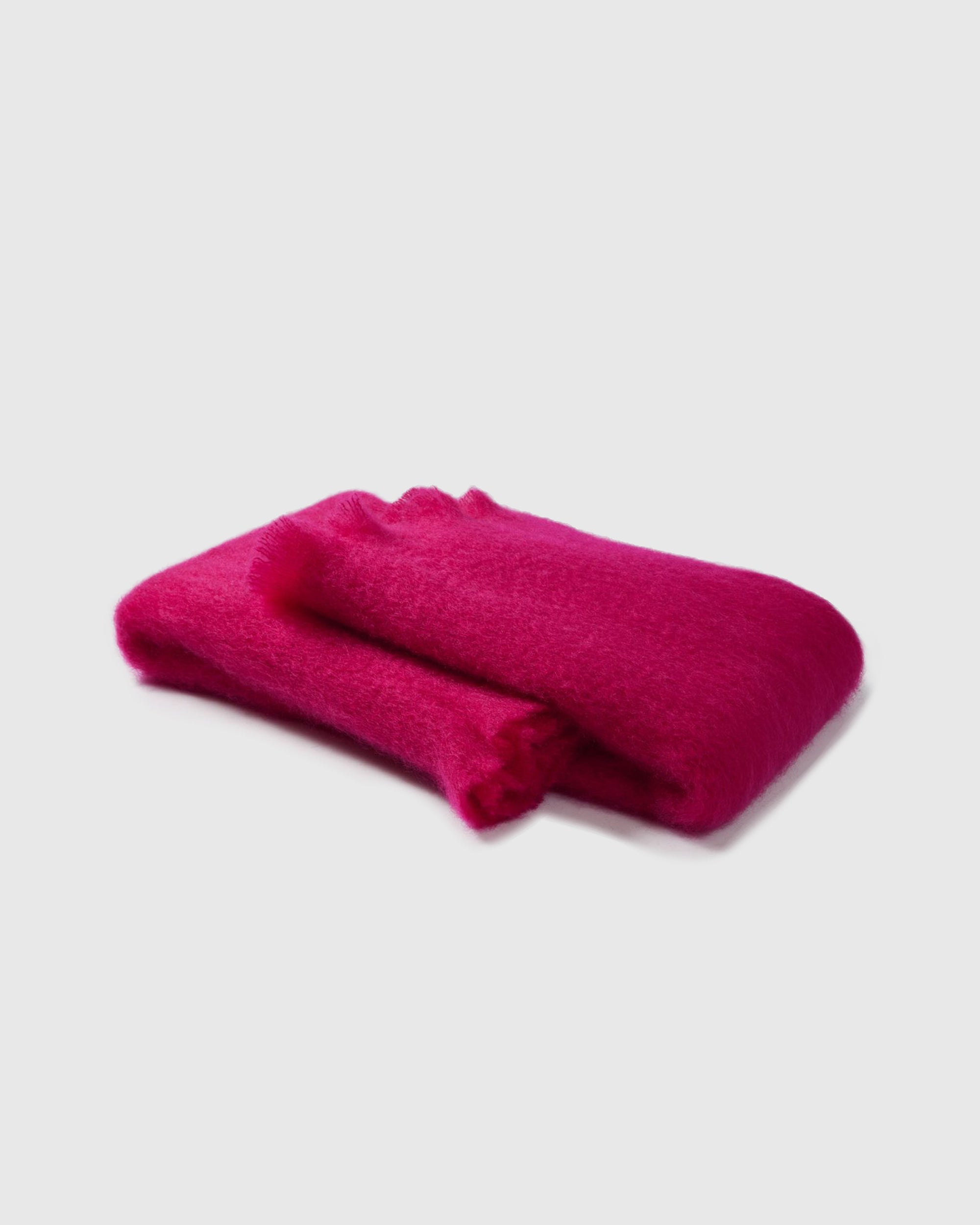 Pitaya Pink mohair wool scarf